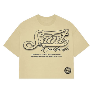 Camisetas Casuales de Alta Calidad con Estampado DTG Personalizado, Logotipo, Algodón Grueso, Lavado Ácido, Estilo Vintage, para Hombre - Product Image 1
