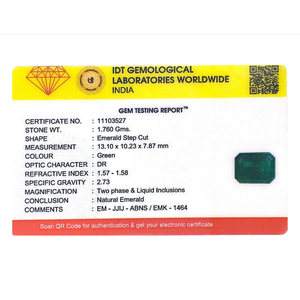 Natural Zambian Emerald 8.8 Carat Loose Gemstone for Fine Jewelry - Product Image 4