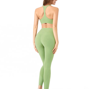 Ensembles de vêtements de sport sans couture de haute qualité personnalisés, vente en gros, vêtements de yoga, ensembles de fitness pour femmes, 2 pièces, ensembles d'exercice sans couture - Product Image 3