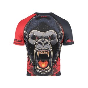 Custom Made OEM Unisex Rashguard UPF 50 Yoga Wear Sublimation Breathable Anti Rash Compression Polyester Wholesale OEM Wholesale - Product Image 5