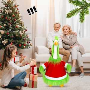 Tenue de Noël amusante pour statue de jardin, vêtements de décoration extérieure pour pelouse, ensemble mignon pour oie de porche - Product Image 3