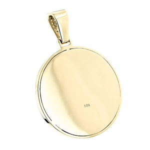Collier pendentif couronne plaqué or 18 carats de luxe avec incrustation de diamant taille brillant rond, unisexe, pour usage quotidien - Product Image 3