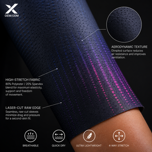 Traje de Ciclismo Aerodinámico de Manga Larga para Hombre, Marca X, OEM/ODM, de Alto Rendimiento, Transpirable, Elástico en Cuatro Direcciones, con Degradado - Product Image 4