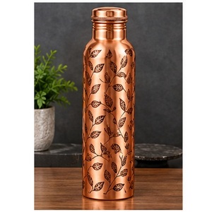 <b>Copper</b> <b>Water</b> <b>Bottle</b> With Honeycomb Texture Portable Travel Use - Product Image 5
