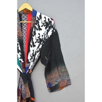 Bata de dormir con estampado Floral para mujer, Kimono Vintage de seda, para vestir en la playa, novedad