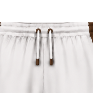 Pantalones Cortos de Rugby Blancos y Marrones con Cintura Elástica y Cordón Ajustable, Uniforme de Equipo Personalizado, Ropa Deportiva Transpirable para Entrenamiento y Alto Rendimiento - Product Image 3