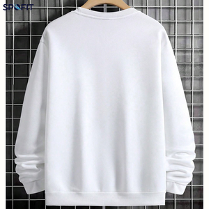 Oversized Crewneck Washed Winter Casual Cotton Sweatshirt Digital Printed Logo Custom Embroidery Pullover - Product Image 3