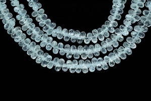 AAA Quality Natural <b>Stone</b> Aquamarine Faceted Teardrop Beads 5*8mm 8 Inch Strand 0.40mm Hole for Jewellery Making - Product Image 5
