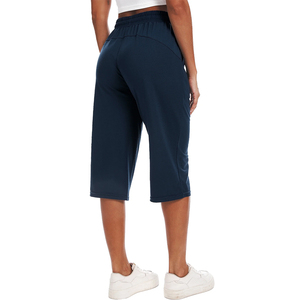 Shorts Casuales para Mujer, Largos hasta la Rodilla, de Secado Rápido, Cintura Elástica con Cordón, para Gimnasio, Running, Entrenamiento, Estilo Bermuda - Product Image 4