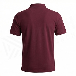 เสื้อโปโลชาย 100% โพลีเอสเตอร์ ผ้าถักระบายอากาศ บริการ OEM ลายเรียบ โลโก้ด้านหน้า แบบกำหนดเอง สำหรับกีฬา - Product Image 2