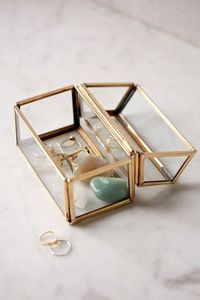 Metal & Glass Storage <b>Box</b> With Metal Frame For Jewelry Organizers And Storage Use Customized Glass <b>Box</b> - Product Image 3