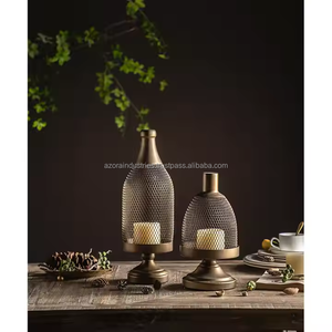 Candelabros de hierro para decoración del hogar, candelabro de jaula de pájaros Vintage, soporte de flores para sala de estar - Product Image 2