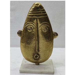 Gold Finished Standing Man Circular Ring Tabletop Sculpture Showpieces Home Ornament for Living Room New Table <b>Object</b> Desk - Product Image 3