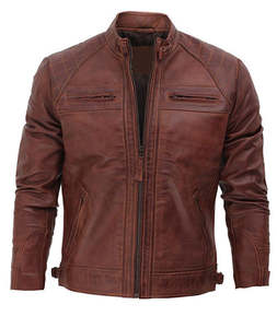 Chaqueta de cuero de diseño de moda para hombre, nueva llegada, chaquetas de cuero para hombre, chaqueta de cuero vacuno de primera calidad - Product Image 1