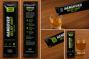 Sachet de Bebida Electrolítica para el Bienestar con Extracto de Cardo Mariano, Jengibre y Complejo de Vitamina B, Fórmula Líquida Lista para Beber - Product Image 3