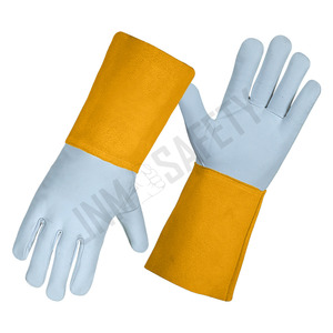 Guantes de Soldador TIG de Cuero de Vaca y Cabra Cómodos, Resistentes al Calor, Antivibración, con Certificación CE, para Uso Doméstico - Product Image 3