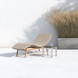 Hans Modern Portable Sun Lounger with Solid Teak Wood Frame and Rattan Wicker Natural Color for <b>Outdoor</b> Use in Hotel & Villa - Product Image 6