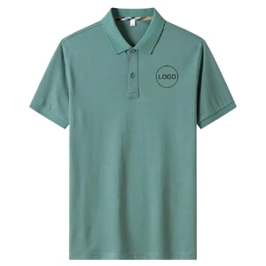 Polo homme à manches courtes en coton polyester brodé de haute qualité, respirant, décontracté, pour l'été, logo personnalisé - Product Image 1