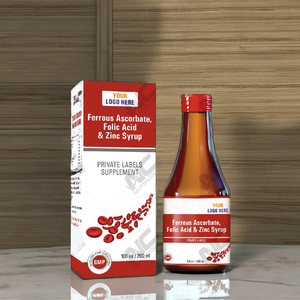 Sirop de fer à marque privée avec acide folique et ascorbate ferreux pour le soutien de l'hémoglobine - Complément de santé en gros pour adultes - Product Image 1