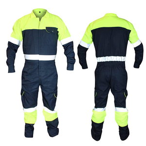 ชุดคลุมทำงานสะท้อนแสงแบบ Hi-Vis สำหรับผู้ชาย ชุดคลุมช่างอุตสาหกรรม ชุดป้องกันเปลวไฟ ชุดยูนิฟอร์มสำหรับทำงาน - Product Image 5