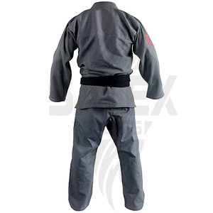 Uniformes de Judo y BJJ Satex Personalizados de Alta Calidad al por Mayor, Kimono Rojo con Logotipo Frontal, Transpirable, de Secado Rápido, Poliéster/Algodón - Product Image 2