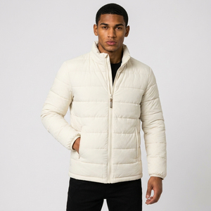 100% High Quality <b>Men's</b> Casual Quilted <b>Jacket</b> <b>Long</b> Sleeve Winter Outerwear Work Style Puffer Coat Stand Direct Manufacturer - Product Image 4