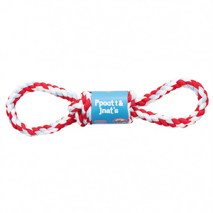Juguete de Cuerda para Mascotas, Poliéster, 38 cm, Rojo, Blanco y Azul, Juguete Interactivo para Masticar para Perros - Product Image 2