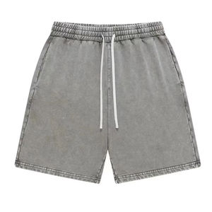 Wholesale <b>Vintage</b> <b>Men's</b> <b>Shorts</b> High Quality Heavyweight Acid Washed Quick Dry Streetwear Sun-Faded Look Pockets Solid Pattern - Product Image 2