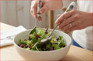 Luxurious Stainless Steel Salad <b>Server</b> With Resin Handle For Household And Gift packing Handcrafted From India - Product Image 4