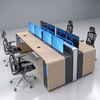 Console de contrôle personnalisée, poste de travail modulaire, console de diffusion, mobilier pour salle de contrôle d'urgence 911, fabricant