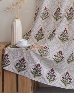 Cortinas Modernas de Algodón Hechas a Mano con Estampado Floral para Dormitorio, Sala de Estar, Cortinas para Ventanas para Decoración - Product Image 3