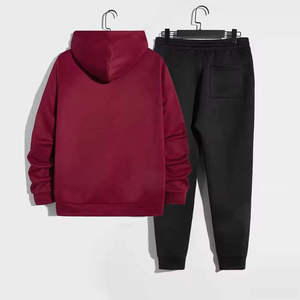 Ensemble de survêtement pour homme avec logo personnalisé, sweat-shirt à capuche et pantalon de jogging, ensemble 2 pièces, tenue de sport décontractée, vêtements de sport en molleton pour l'hiver - Product Image 4