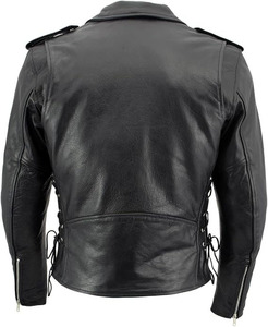 Chaqueta de Motocicleta de Cuero Premium SAMROZ SPORTS Unisex Clásica con Cordones Laterales, Color Personalizado, para Invierno, con Protección CE - Product Image 6
