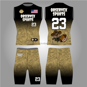 Uniforme de fútbol americano 7v7 de compresión ajustada para jóvenes, jersey de fútbol americano 7 contra 7 con sublimación completa. - Product Image 1
