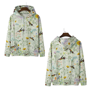 Sudadera con Capucha para Mujer, Estampado Floral, Manga Larga, Tejido de Poliéster, Informal, para Primavera - Product Image 3
