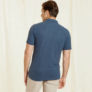 Camisa de Algodón Elegante para Hombre, con Bolsillo, Antiarrugas, Manga Corta, Estampado Bordado, Personalizable, Corte Cómodo para Clima Cálido - Product Image 2