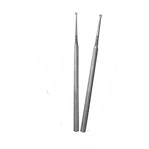 Curettes Buck Ear 6,5 pouces, pointues et à bout arrondi, droites et courbées, instruments chirurgicaux ORL en acier inoxydable, pour cire d'oreille de précision - Product Image 3