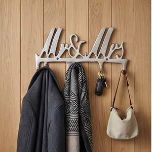 Stylish Mr & Mrs Design Door <b>Hook</b> Stainless Steel Perfect For Wall Mounted Bathroom And Home Decor Bathroom Office Useful Object - Product Image 4