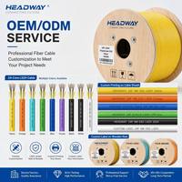 Kabel Serat Optik Drop Multimode OM4 24 Core HEADWAY Indoor dengan Jaket LSZH untuk Kabelan Inti Data Center