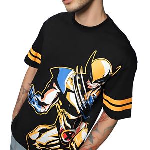 Camiseta Gráfica Estilo Superhéroe para Hombre, Streetwear, Oversize, Manga Corta, Algodón, Inspirada en Anime y Cómics, Moda Urbana - Product Image 3