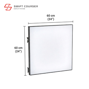 Afficheur publicitaire en tissu avec éclairage LED pour montage mural, style moderne, en métal - Product Image 2