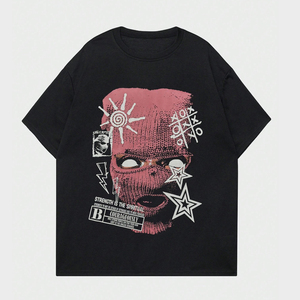 T-shirts Homme Oversize à Col Tombant et Épaules Tombantes, Impression Sérigraphique, Qualité Supérieure, 100% Coton, Tissu 220g – Collection 2026 (Vente en Gros) - Product Image 1