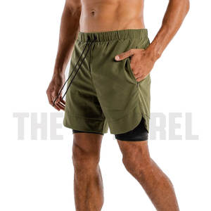 Solid Color Breathable <b>Mid</b> Waist Men's Awrah Shorts Running Wear Quick Dry Eco-Friendly New Style - Product Image 2