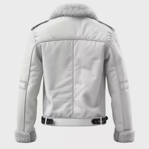เสื้อแจ็คเก็ตนักบินหนังแกะสีขาว หนังแท้ รุ่น RAF B3 Bomber Coat - Product Image 2