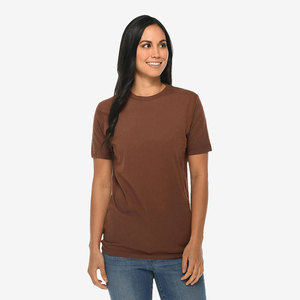 T-shirts vierges en coton 100% à col en V pour filles, personnalisables avec impression numérique et logo, pour femmes - Product Image 1