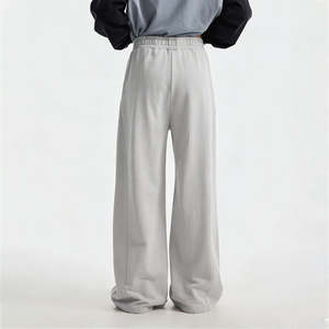 Pantalones Casuales de Algodón 100% OEM, Pantalones Deportivos con Parches, Pantalones Deportivos de Felpa Francesa, Pantalones Anchos y Holgados - Product Image 3