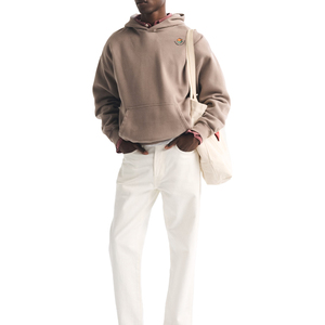 Hoodie en molleton de coton premium épais, coupe ample et décontractée, capuche double couche, poche kangourou, poignets et ourlet côtelés. - Product Image 5