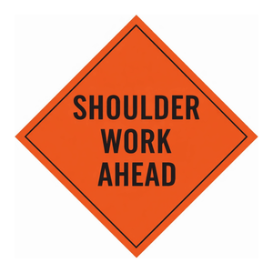 Panneau de signalisation routière pliable en PVC Brady « Travaux en cours » 48x48 pouces pour zones de travaux routiers - Product Image 3