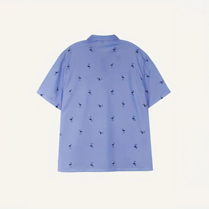 เสื้อโปโลแขนสั้นผู้ชายผ้าฝ้าย 100% พิมพ์ลายออกแบบโลโก้ตามสั่ง ป้องกันริ้วรอย ขายส่ง - Product Image 5