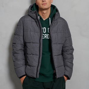 High Quality Classic Embroidered Logo Padded <b>Jacket</b> Zipper Unisex Thick <b>Waterproof</b> Detachable Hood Collar Men Down <b>Jacket</b> - Product Image 2